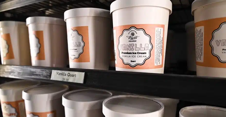 Von der Kuh zur Waffel: Wie Wright’s Creamery mit hausgedruckten Etiketten farmfrisches Eis liefert