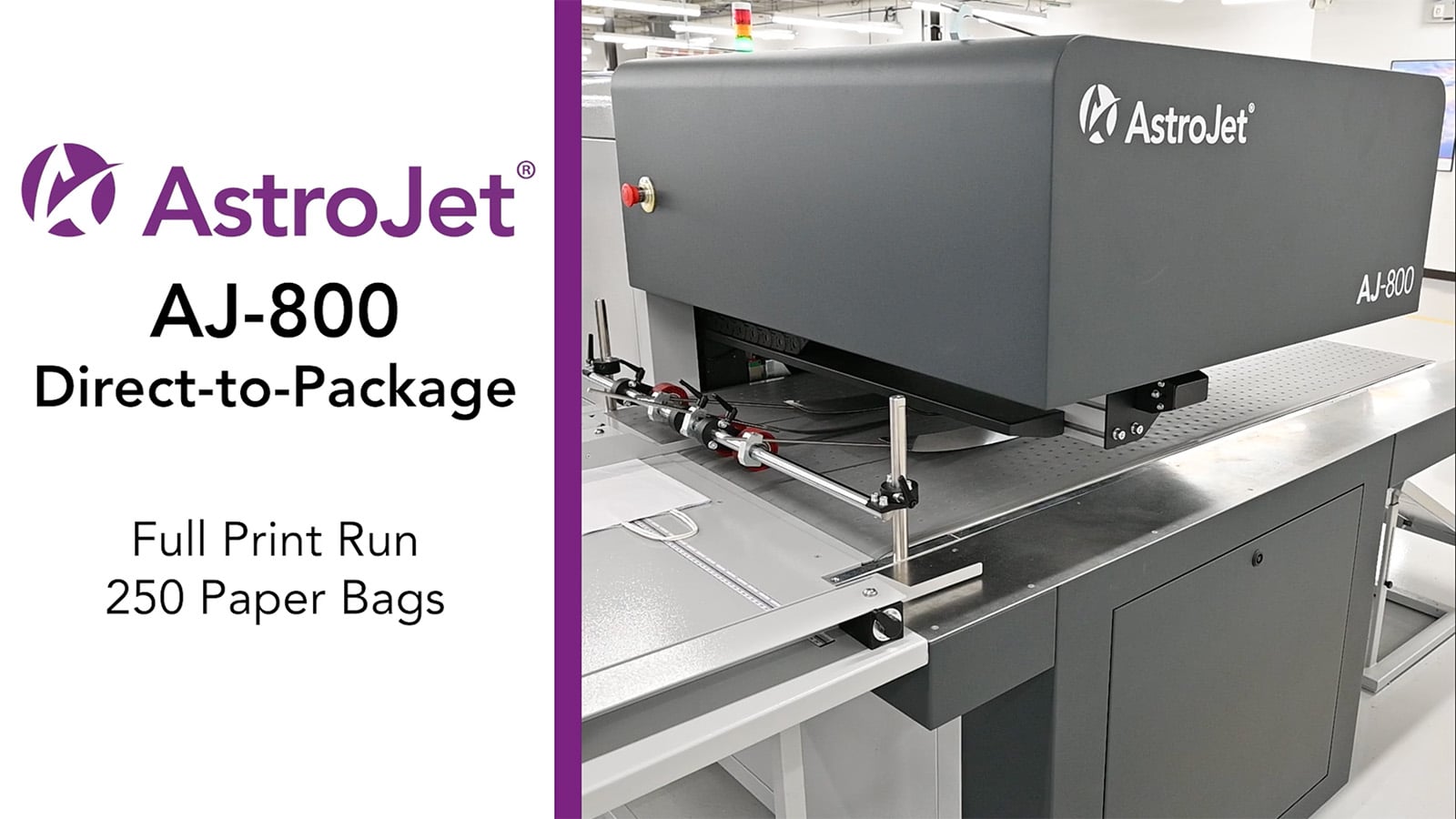 AstroJet AJ-800: tirada completa de 250 bolsas de papel