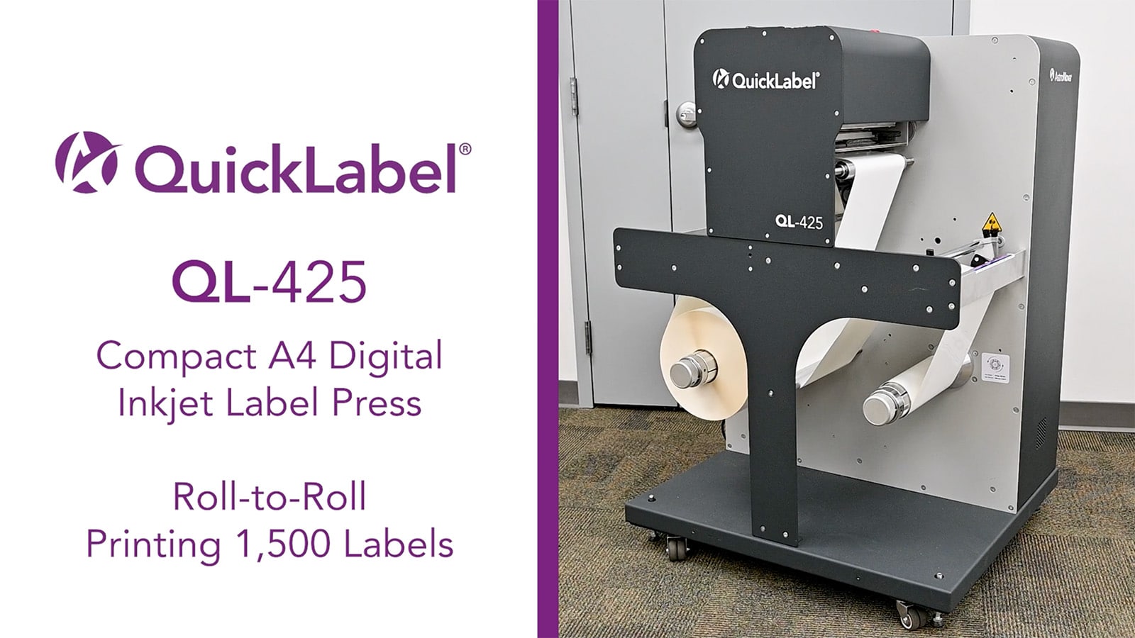 QuickLabel QL-425: tirada completa de 1.500 etiquetas (rollo a rollo)