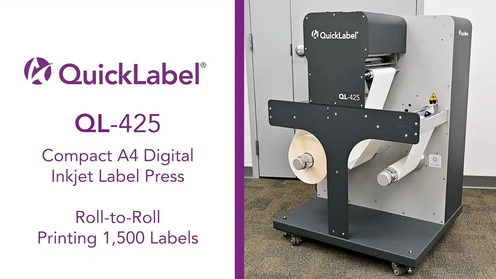 QuickLabel QL-425: tirada completa de 1.500 etiquetas (rollo a rollo)
